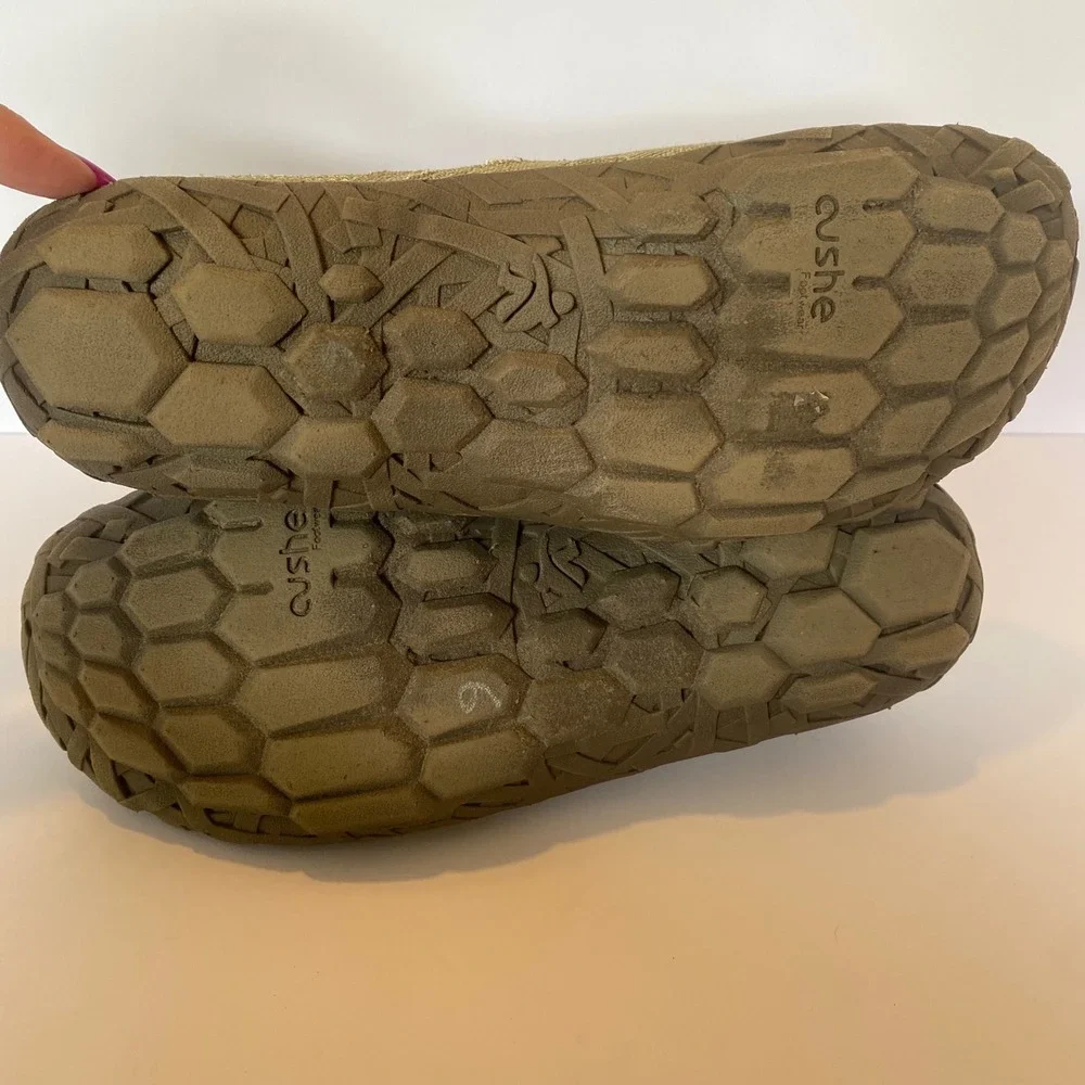 Cushe W Slipper II Women Size 11 Sand Tropic Green Paisley Canvas Slip On Shoes